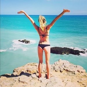 Frankie’s Bikinis Black Small Bikini